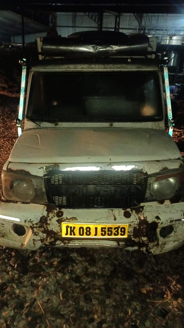 Khair wood smuggling foiled in Madheen, 37 logs and Mahindra vehicle seized Khair wood smuggling foiled in Madheen, 37 logs and Mahindra vehicle seized