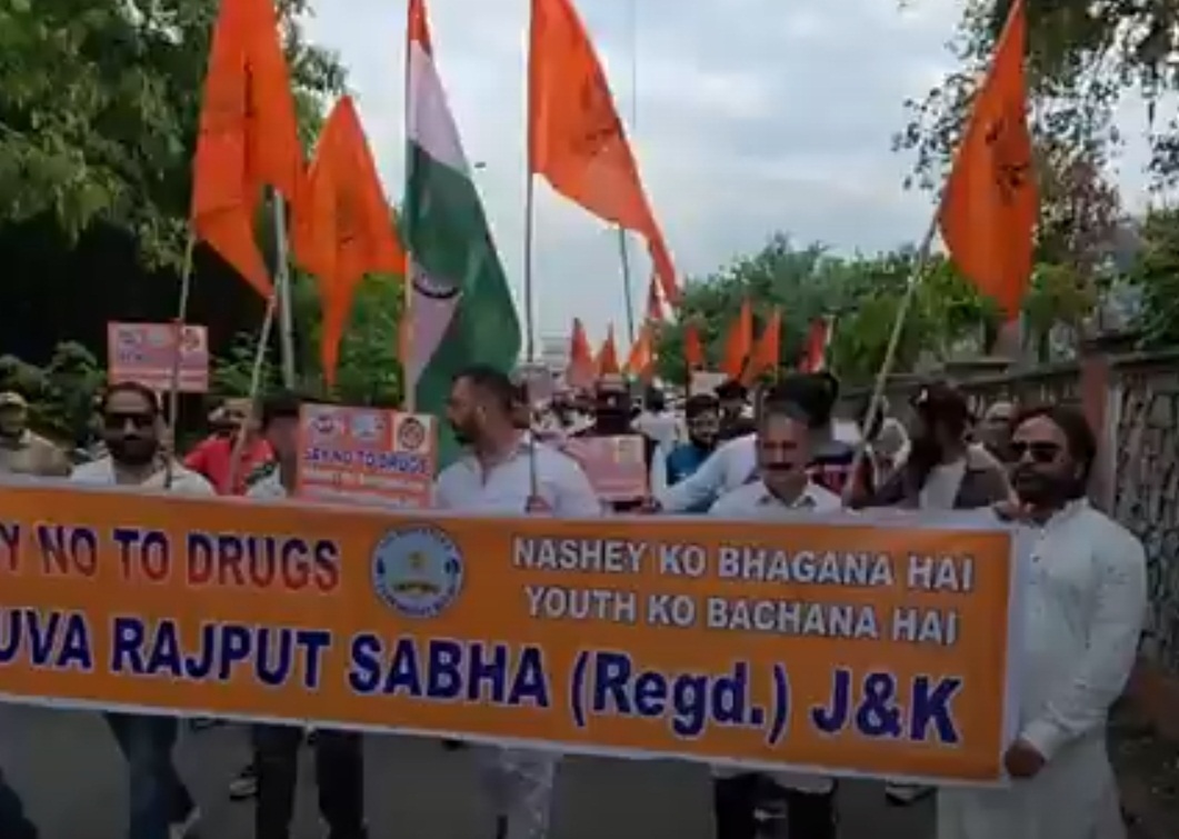 युवा राजपूत सभा-जम्मू कश्मीर ने निकाली नशा विरोधी जागरूकता रैली
