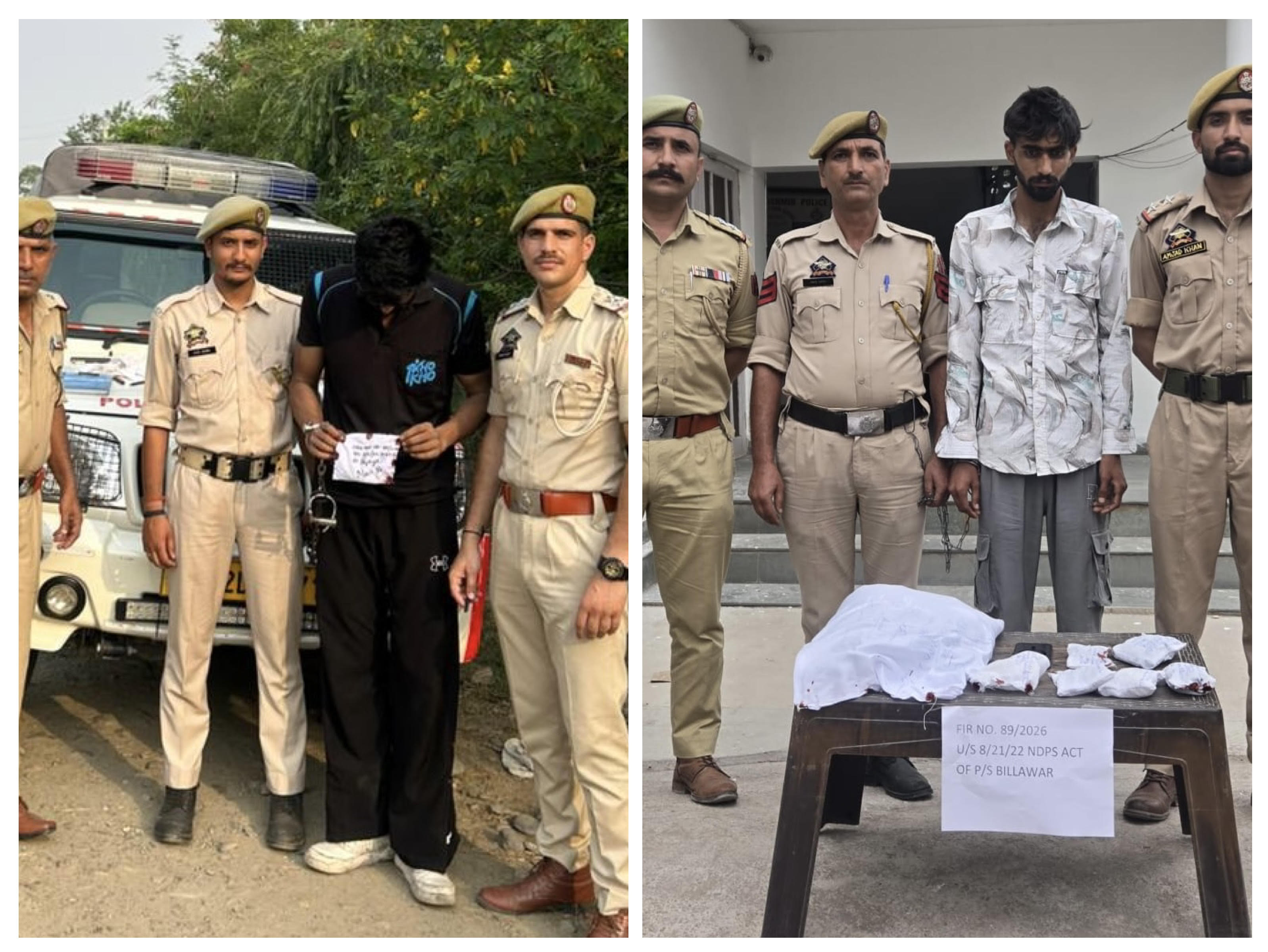 A consignment of 430 grams of drugs imported from across the border was recovered, the kingpin was arrested, and a drug smuggler was also caught in Madheen.