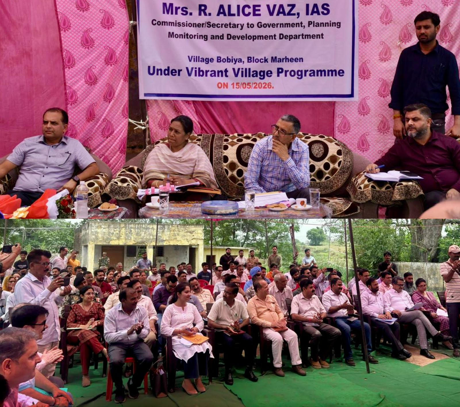 Commissioner Secretary visits Bobiya, stresses on overall development of border villages
