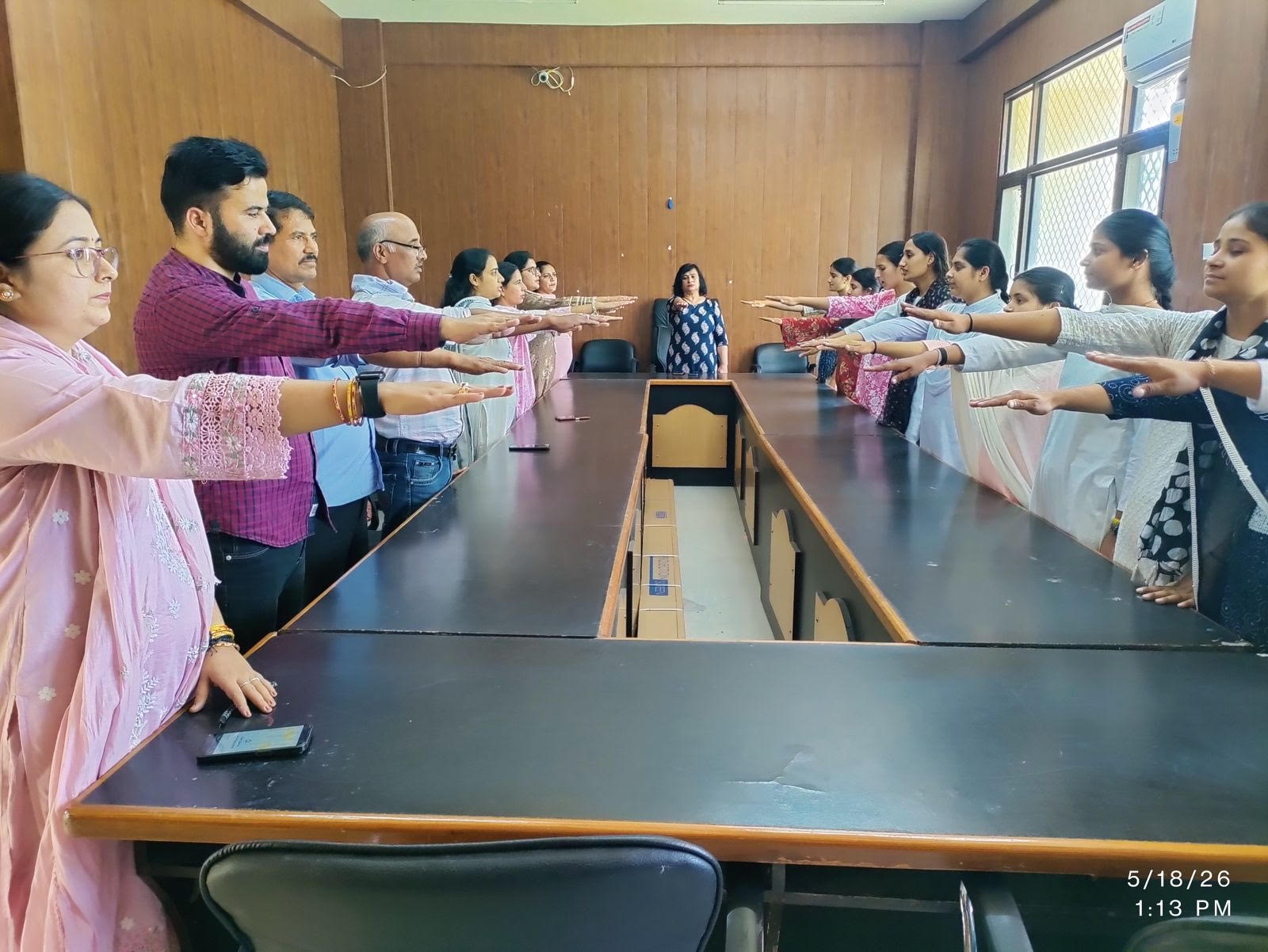 Drug-free pledge program at Mahanpur College