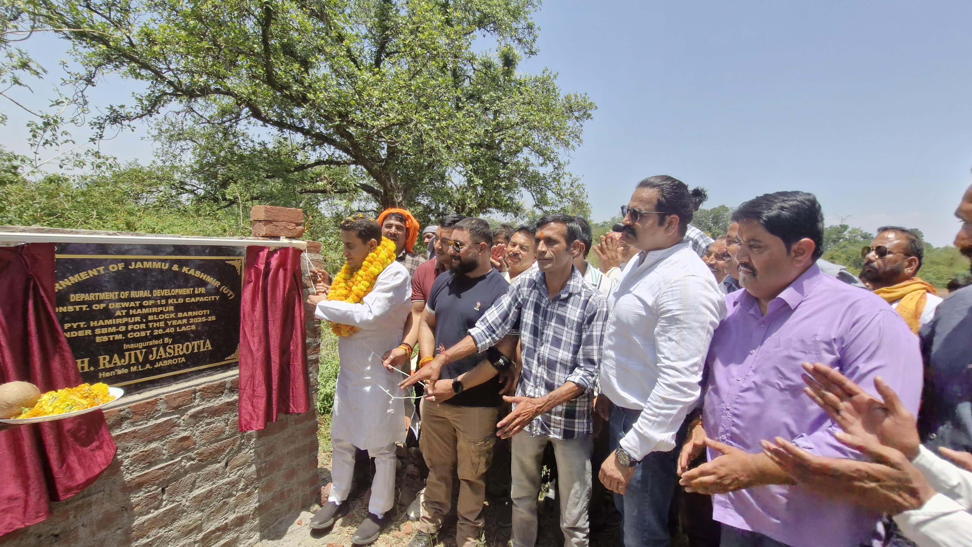 21 lakh Devat plant has been commissioned in Hamirpur Panchayat, Jasrotia said, a major step towards water conservation in rural areas.