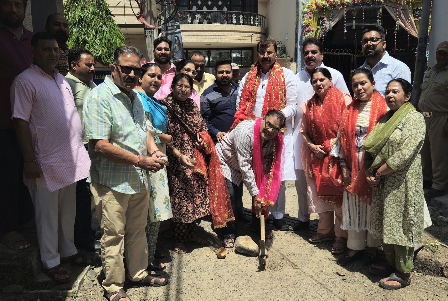 Launch of Lane Development Works at a Cost of ₹22 Lakhs Launch of Lane Development Works at a Cost of ₹22 Lakhs