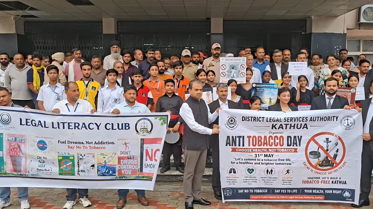 Awareness rally and street play in Kathua on World No Tobacco Day
