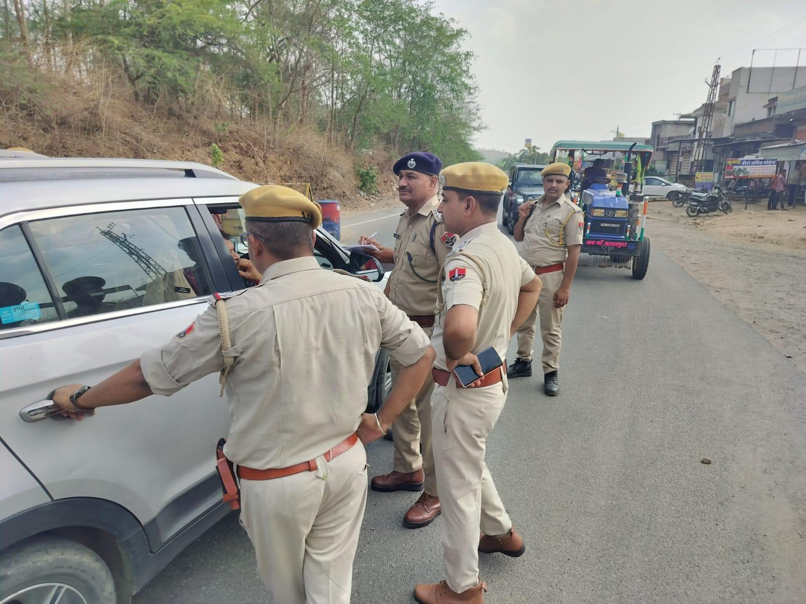राजस्थान पुलिस का  मेगा नाकाबंदी अभियान: एक ही दिन में 15 हजार से अधिक चालान