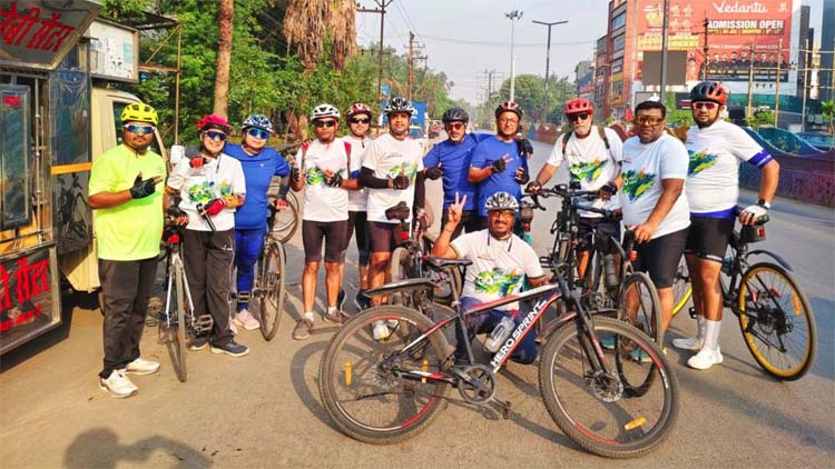 विश्व साइकिल दिवस पर साइकिल राइड का आयोजन विश्व साइकिल दिवस पर साइकिल राइड का आयोजन