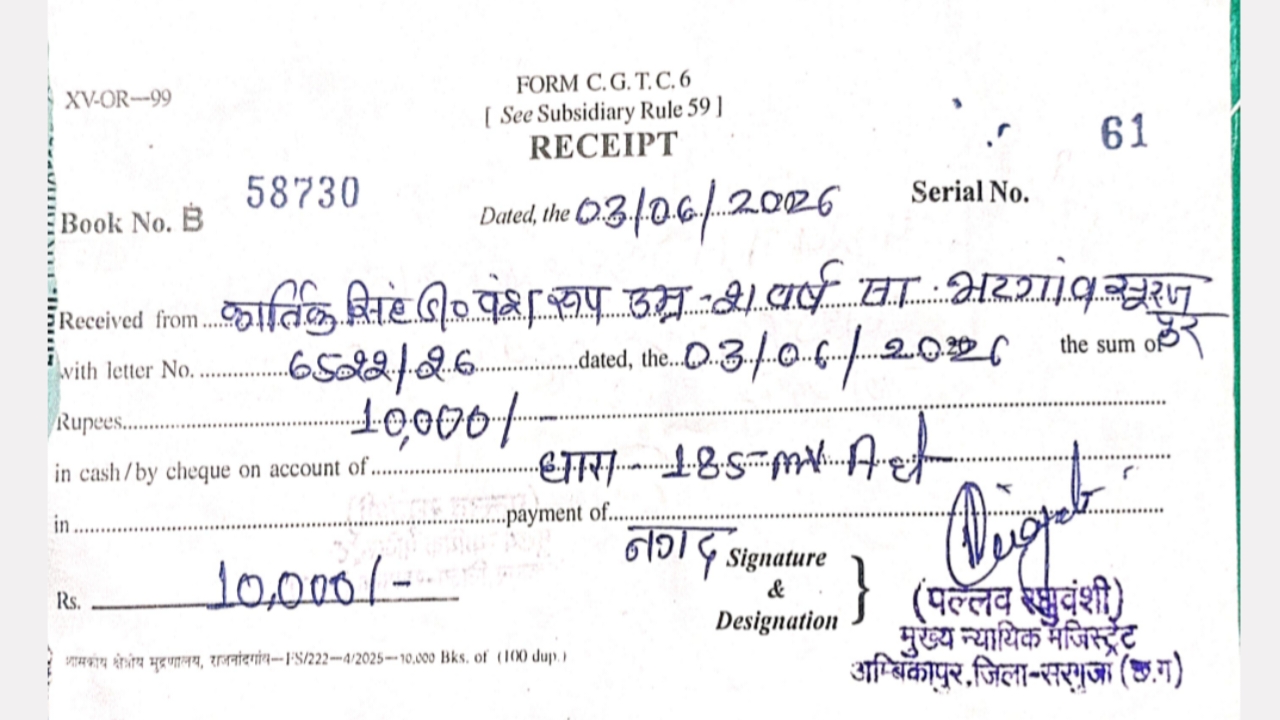 शराबी चालक पर जुर्माना