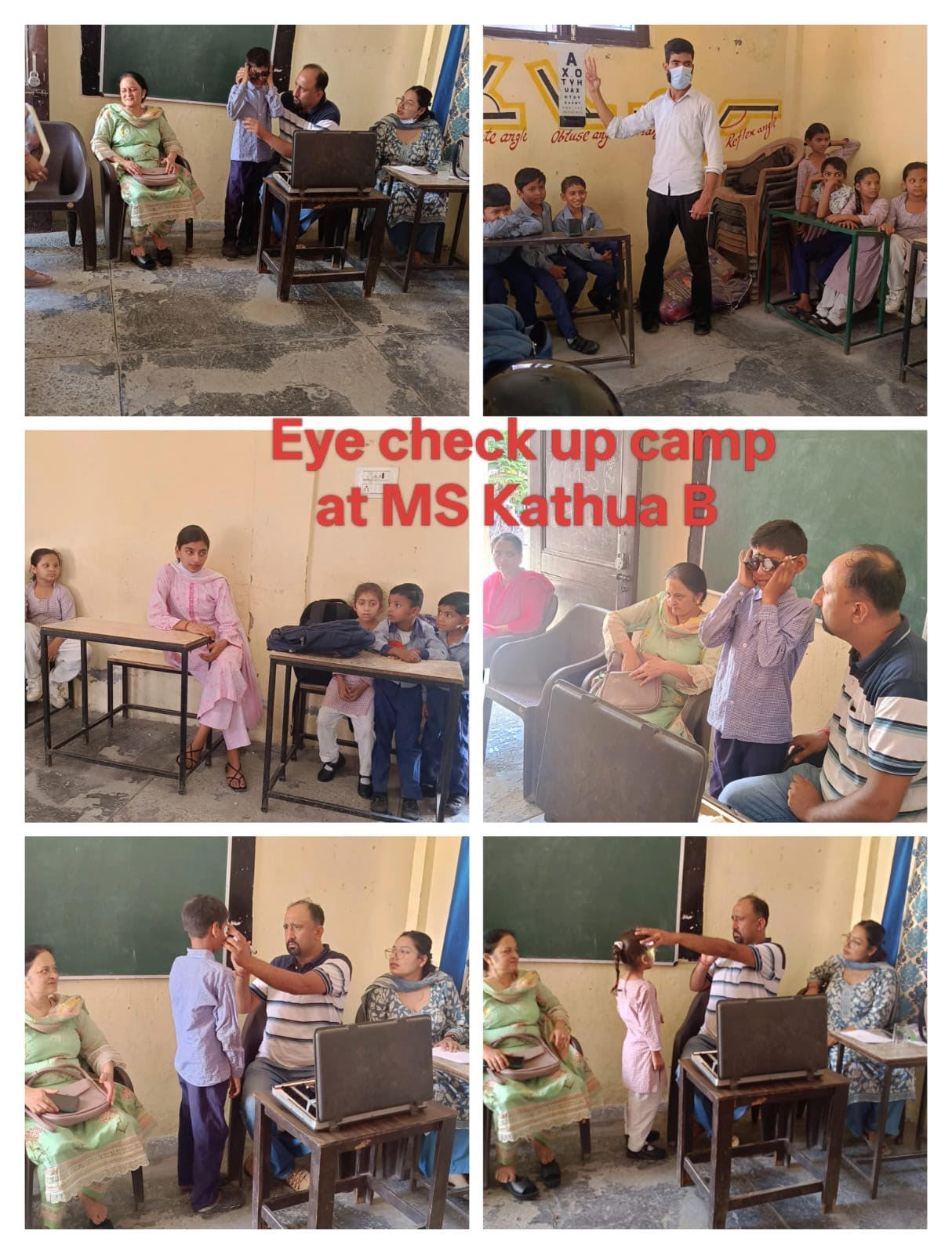 School Vision Screening Camp organised by GMC Kathua as part of Myopia Awareness Week