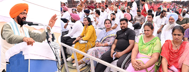 हरियाणा के मुख्यमंत्री संगरूर जिले के धूरी में जनसभा काे संबाेधित करते हुए