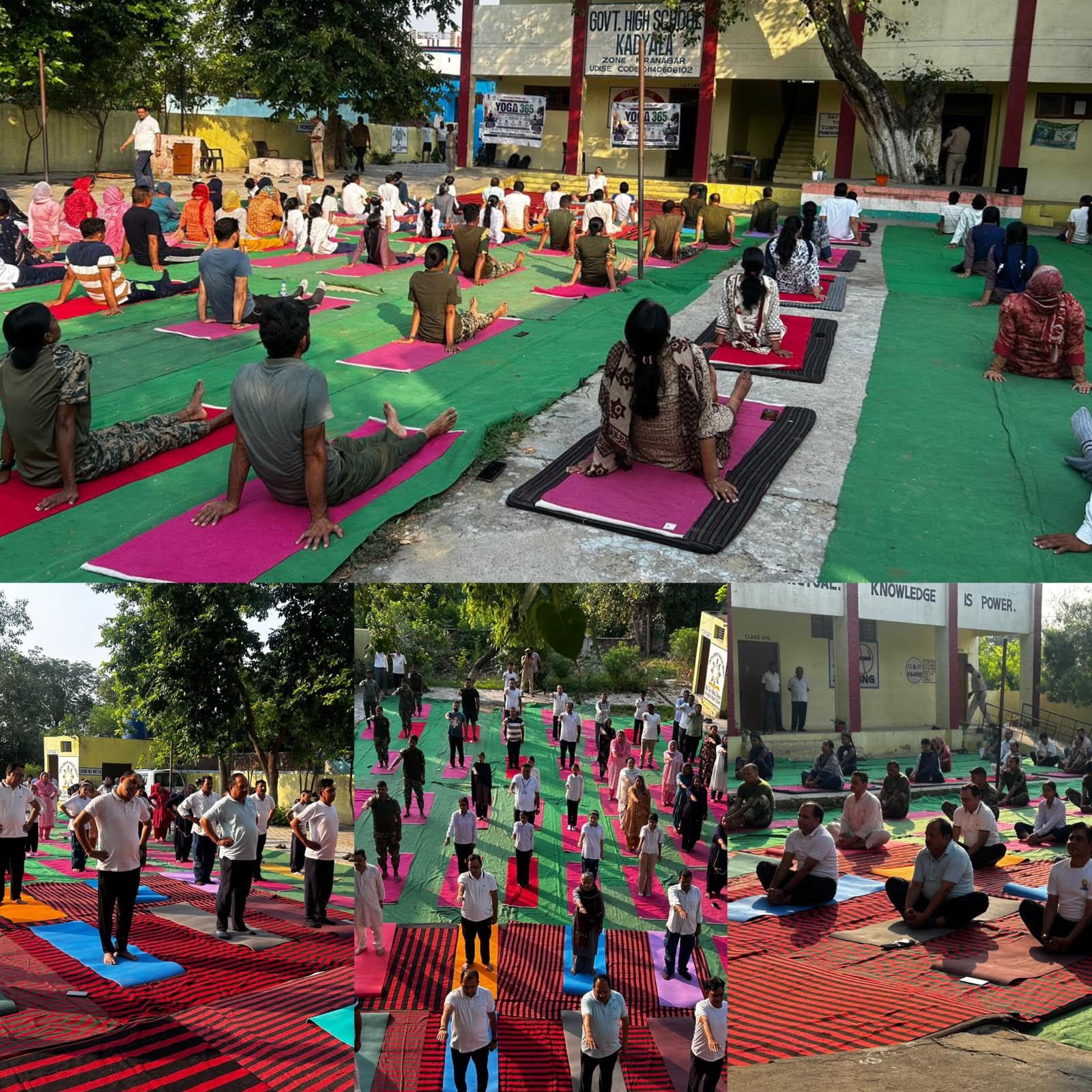 Grand yoga session organized in the border village of Kadyala.