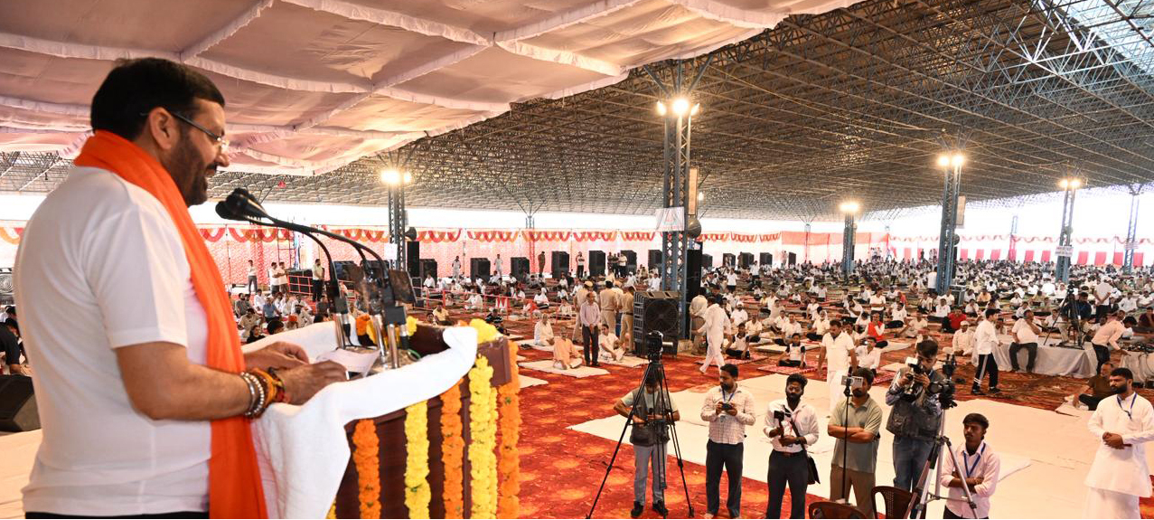 उपस्थित लोगों को संबोधित करते मुख्यमंत्री नायब सिंह सैनी। उपस्थित लोगों को संबोधित करते मुख्यमंत्री नायब सिंह सैनी।