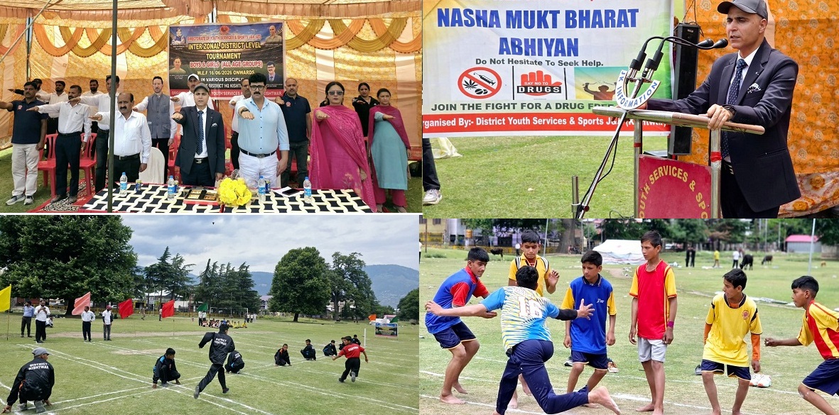 नशा मुक्त अभियान के तहत किश्तवाड़ में इंटर-जोनल जिला स्तरीय खेल प्रतियोगिता का आगाज