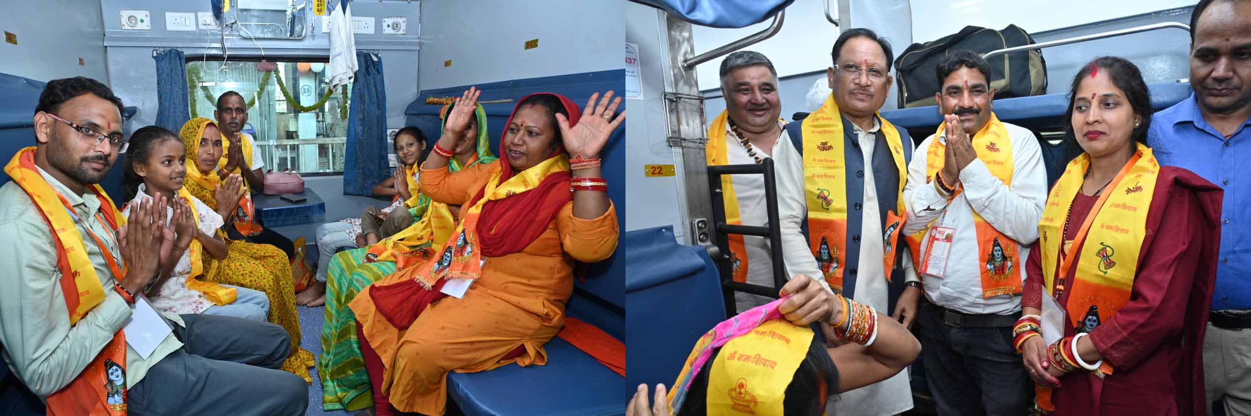 मुख्यमंत्री साय श्रद्धालुओं से मुलाकात कर उनकी मंगलमय यात्रा की कामना करते हुए