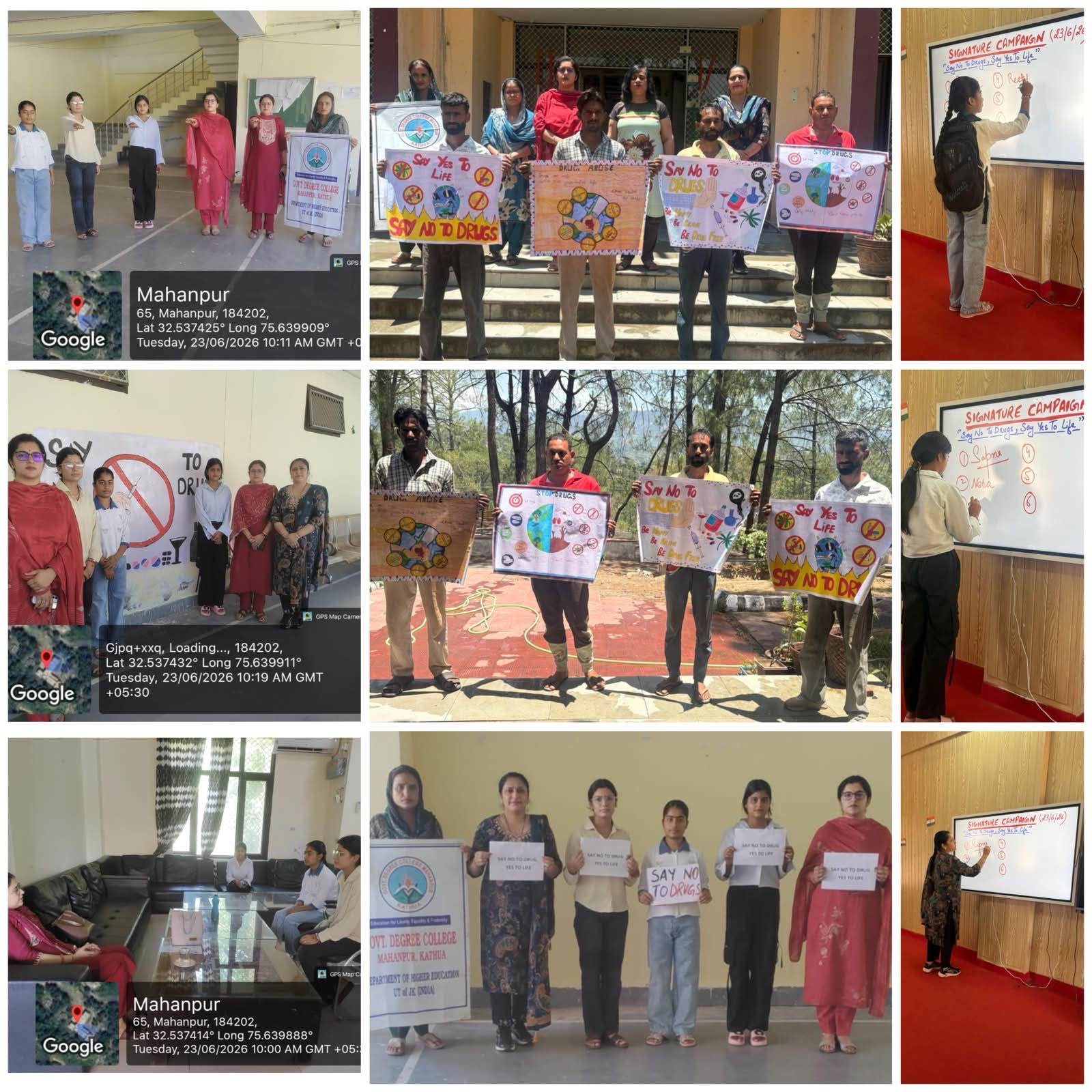 Awareness program organized at GDC Mahanpur under the drug-free campaign. Awareness program organized at GDC Mahanpur under the drug-free campaign.