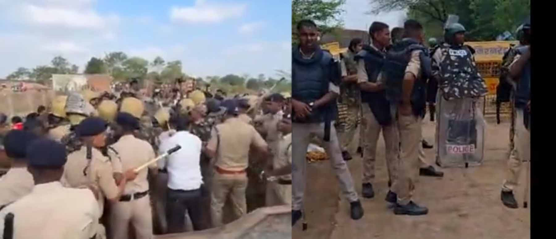 कार्रवाई के दौरान एक हजार से अधिक पुलिस जवान तैनात