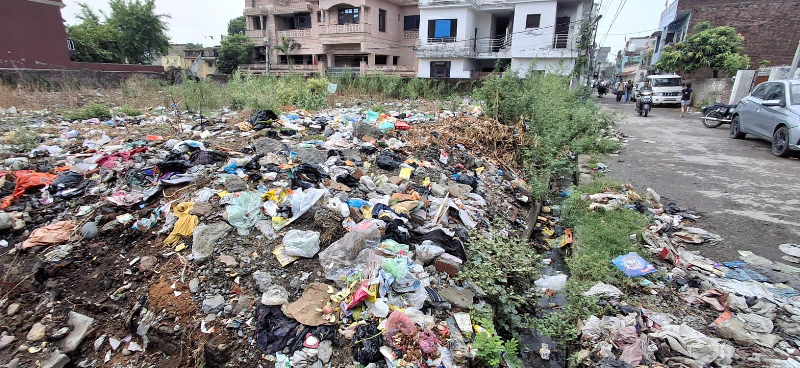 Vacant plots have become dumping grounds and drains are clogged