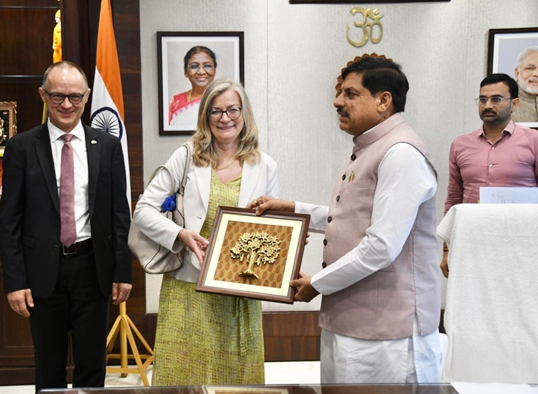 मुख्यमंत्री डॉ. मोहन यादव से जर्मनी के केएफडब्ल्यू डेवलपमेंट बैंक की सीईओ लाईबेक ने की सौजन्य भेंट