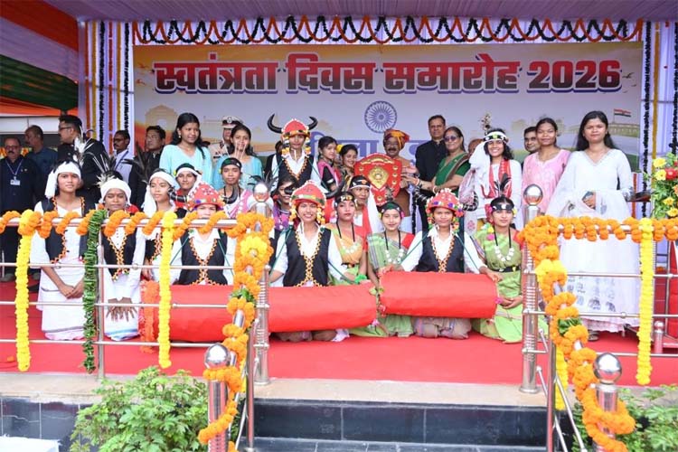 स्वतंत्रता दिवस समारोह प्रथम बटालियन ग्राउंड भिलाई