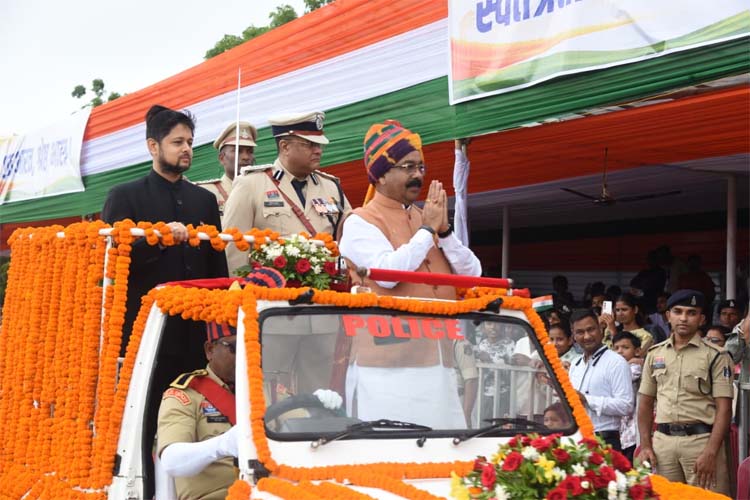 स्वतंत्रता दिवस समारोह प्रथम बटालियन ग्राउंड भिलाई