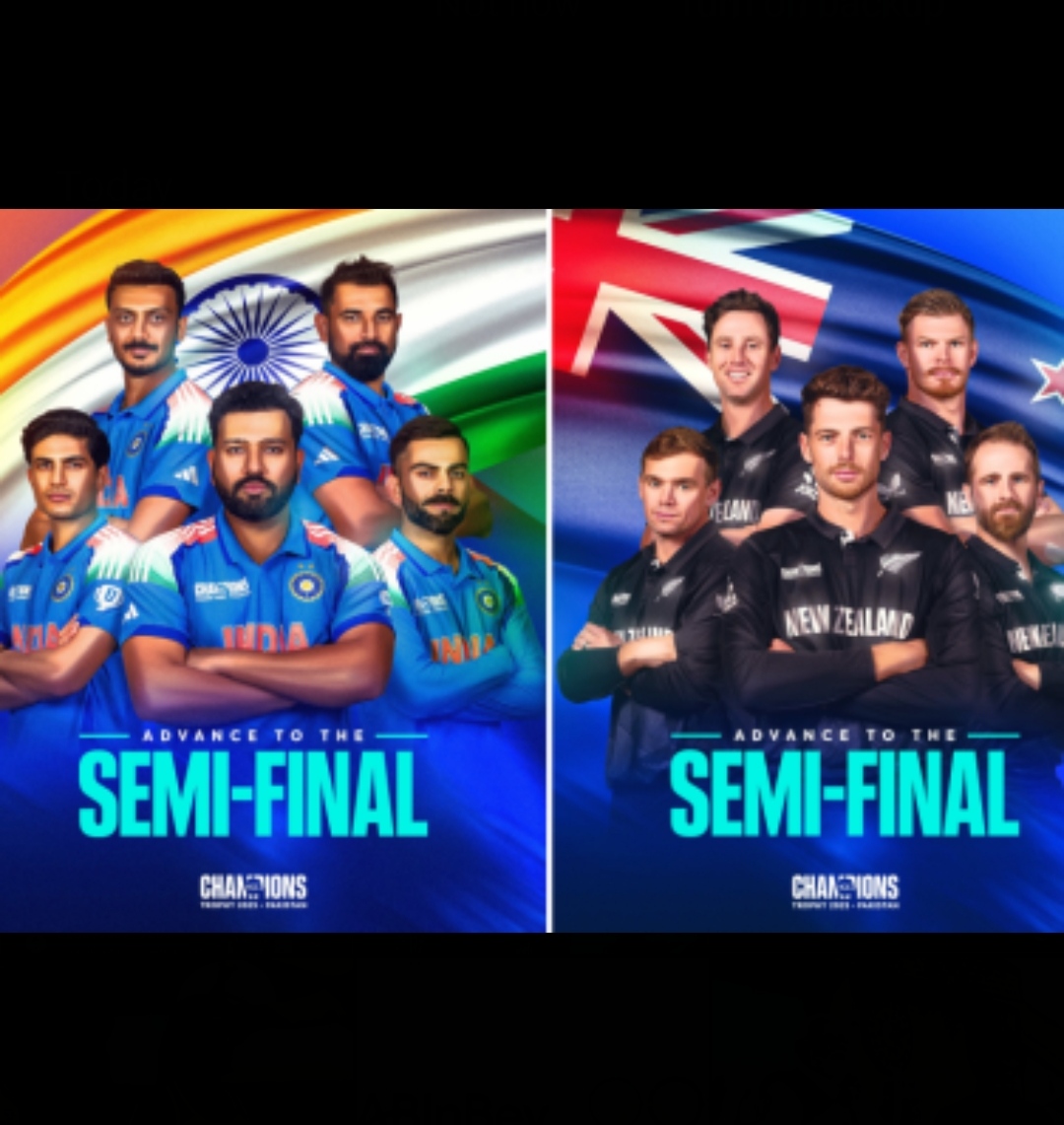 New Zealand, India qualify for Champions Trophy semi-finals