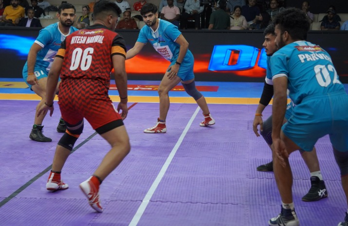 Scene of the Global Migrant Kabaddi League match