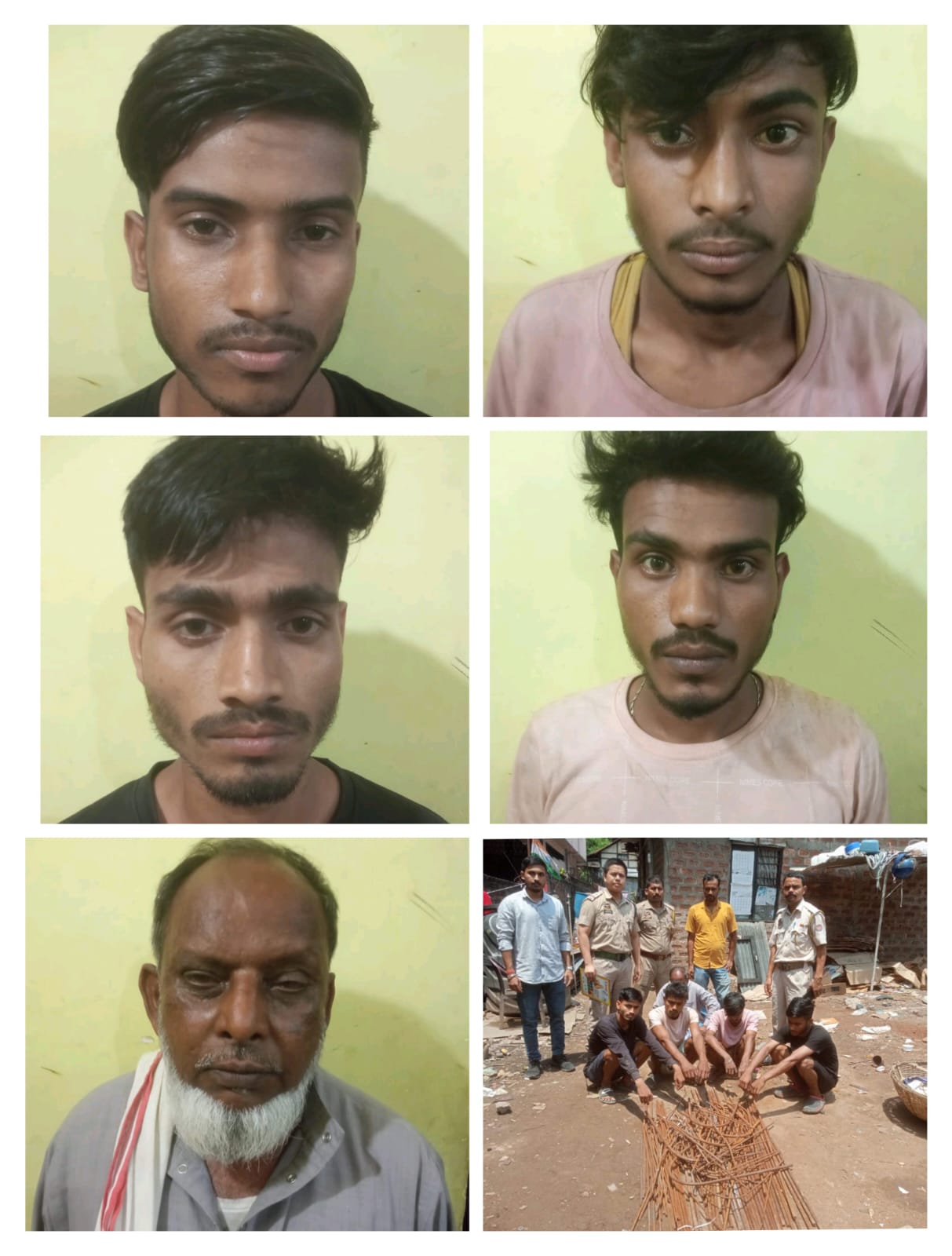 चोरी के सामानों के साथ गिरफ्तार किए गए आरोपितों की तस्वीर। चोरी के सामानों के साथ गिरफ्तार किए गए आरोपितों की तस्वीर।