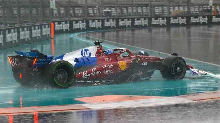 Charles Leclerc crashes out before Sprint as heavy rain causes chaos Charles Leclerc crashes out before Sprint as heavy rain causes chaos