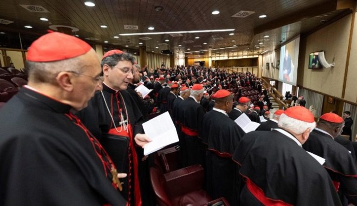 On Monday, 170 cardinals, including 132 cardinal electors, participated in the eleventh general assembly in Vatican City. Photo courtesy of Vatican Media. On Monday, 170 cardinals, including 132 cardinal electors, participated in the eleventh general assembly in Vatican City. Photo courtesy of Vatican Media.