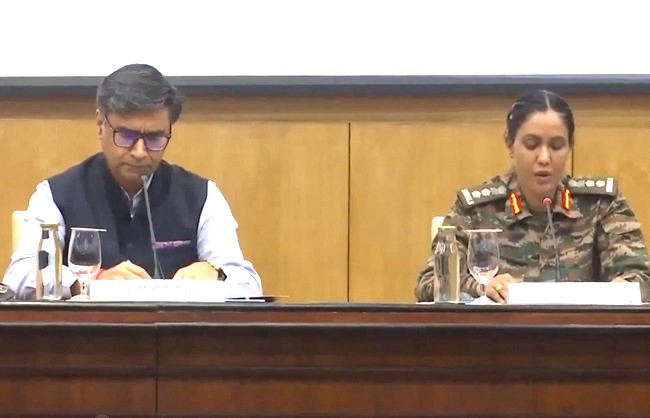 Foreign Secretary Vikram Misri and Colonel Sofiya Qureshi. Foreign Secretary Vikram Misri and Colonel Sofiya Qureshi.
