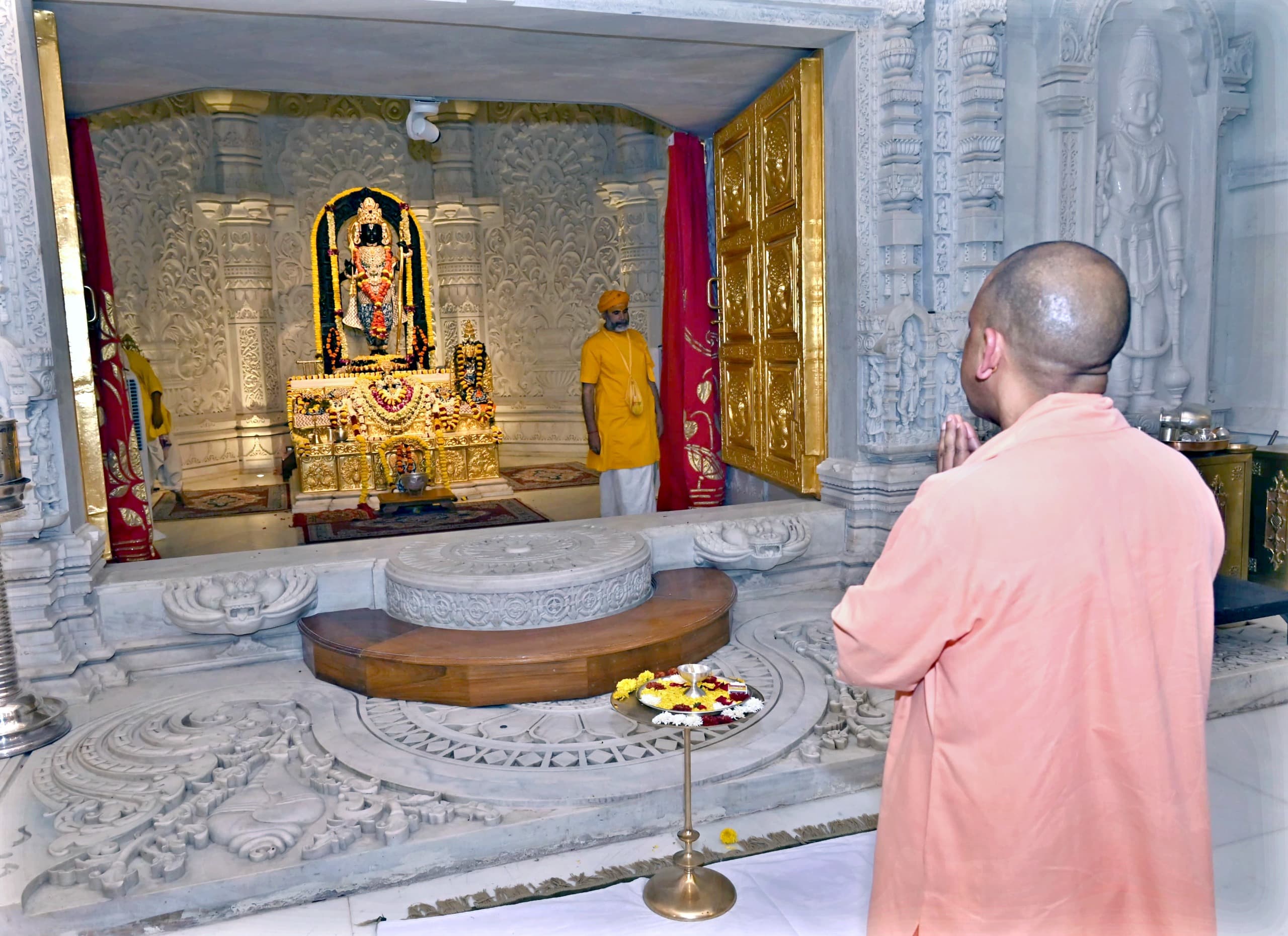 Chief Minister Yogi Adityanath performing Ramlala darshan