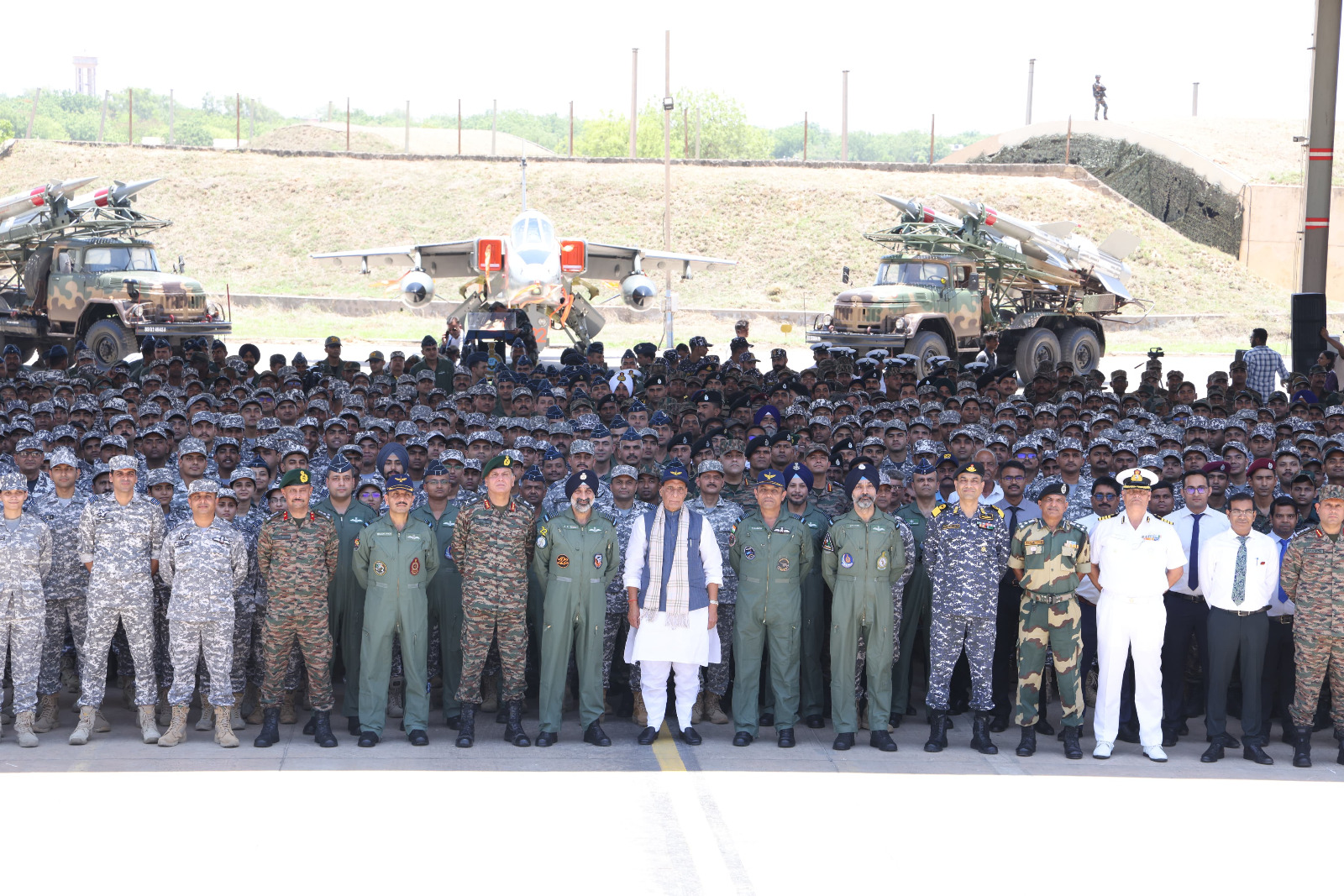 Rajnath Singh  with army in Gujrat