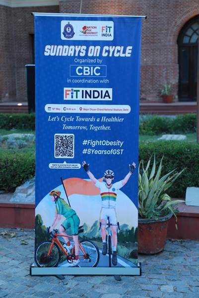 CBIC celebrates ‘Sundays on Cycle’ – A fitness and GST awareness initiative in run up to completion of 8 years of GST CBIC celebrates ‘Sundays on Cycle’ – A fitness and GST awareness initiative in run up to completion of 8 years of GST