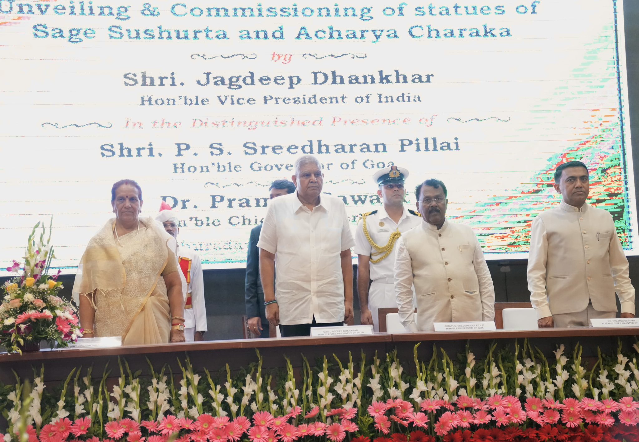 VP commissions the statue of “Charaka -Father of Ayurveda” and Statue of “ Sushruta- Father of Surgery” at Raj Bhavan, Goa VP commissions the statue of “Charaka -Father of Ayurveda” and Statue of “ Sushruta- Father of Surgery” at Raj Bhavan, Goa