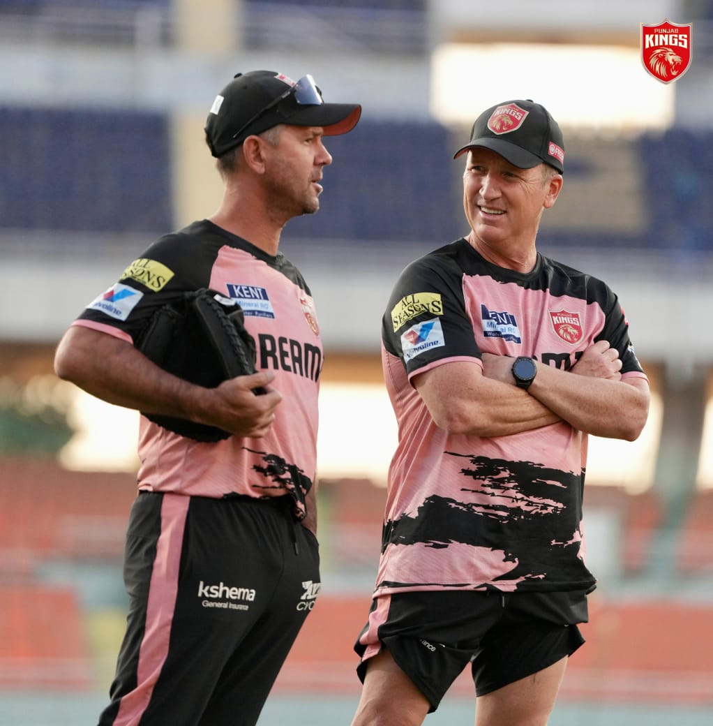Punjab's coach Ponting and assistant coach Haddin. Punjab's coach Ponting and assistant coach Haddin.