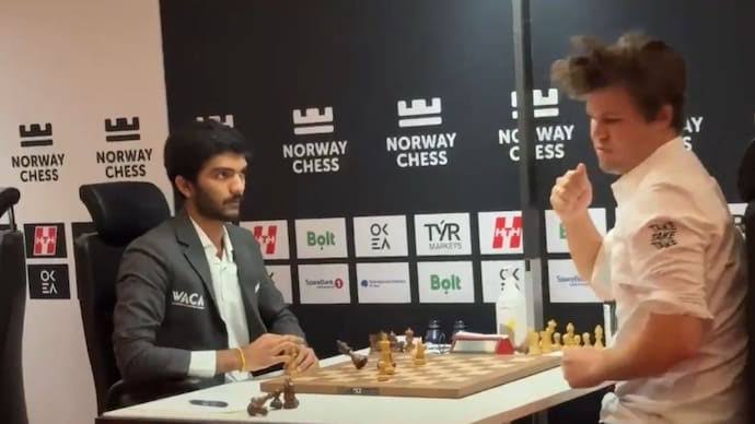 Gukesh D. beats Magnus Carlsen Gukesh D. beats Magnus Carlsen