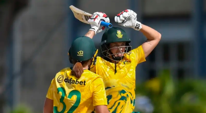 Brits' unbeaten innings of 98 runs, South Africa beats West Indies by 50 runs in the first T20 Brits' unbeaten innings of 98 runs, South Africa beats West Indies by 50 runs in the first T20