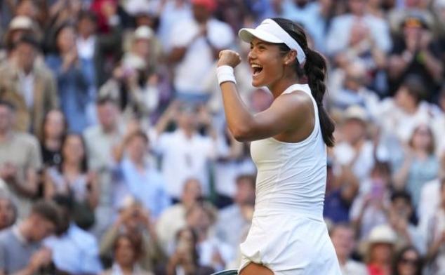 Britain's  tennis star Emma Raducanu