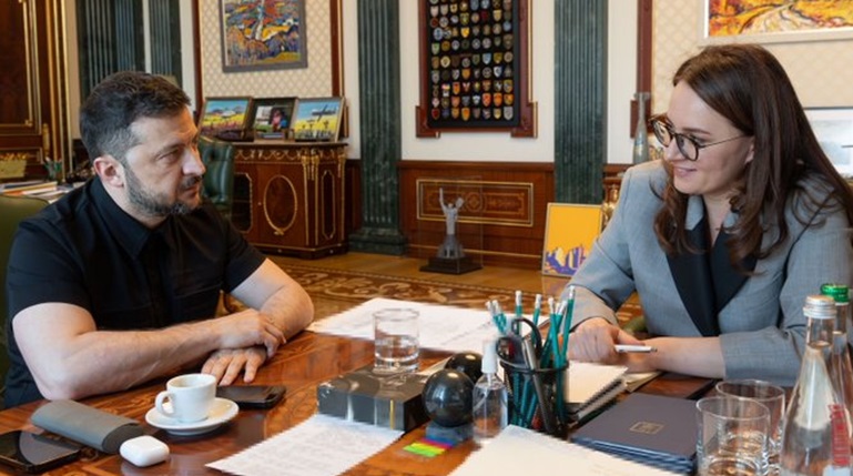 President Vladimir Zelensky has met with Yulia Svyrydenko. Zelensky shared this photo of the meeting on his X handle. President Vladimir Zelensky has met with Yulia Svyrydenko. Zelensky shared this photo of the meeting on his X handle.