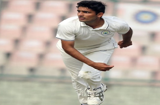 Fast bowler Anshul Kamboj Fast bowler Anshul Kamboj