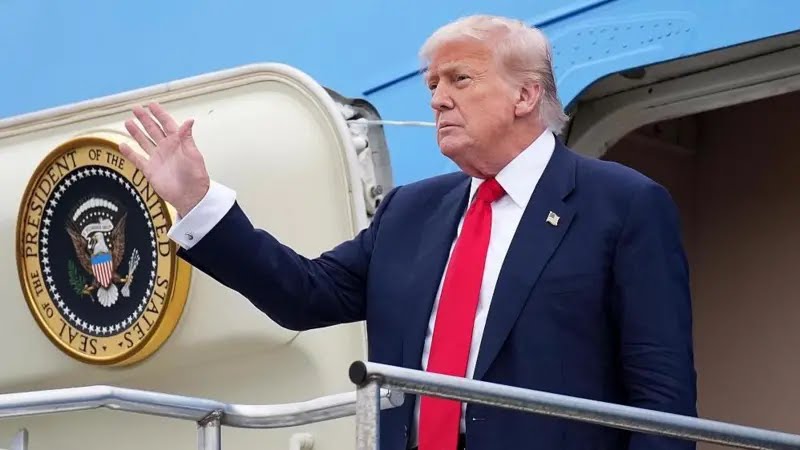 Trump arrives in Scotland for four-day visit.