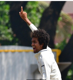 Tamil Nadu’s left arm spinner Sai Kishore Tamil Nadu’s left arm spinner Sai Kishore