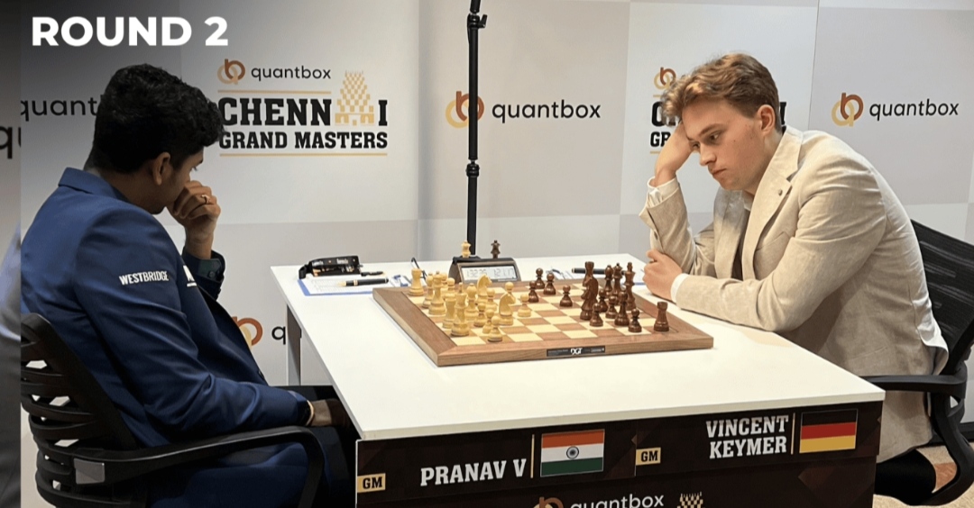 Keymer beat Pranav to move to a perfect 2/2 Keymer beat Pranav to move to a perfect 2/2