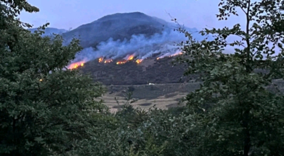 Several fires were still burning on Sunday evening