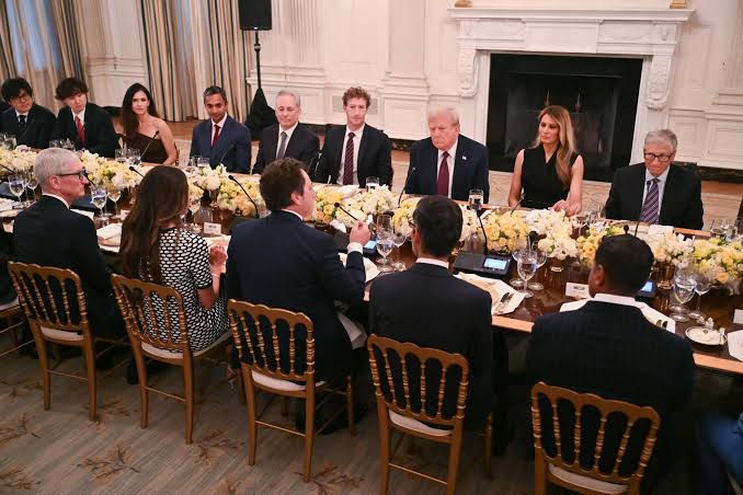 Gates, Cook, Zuckerberg, Pichai Join Trump’s Dinner on AI Future Gates, Cook, Zuckerberg, Pichai Join Trump’s Dinner on AI Future