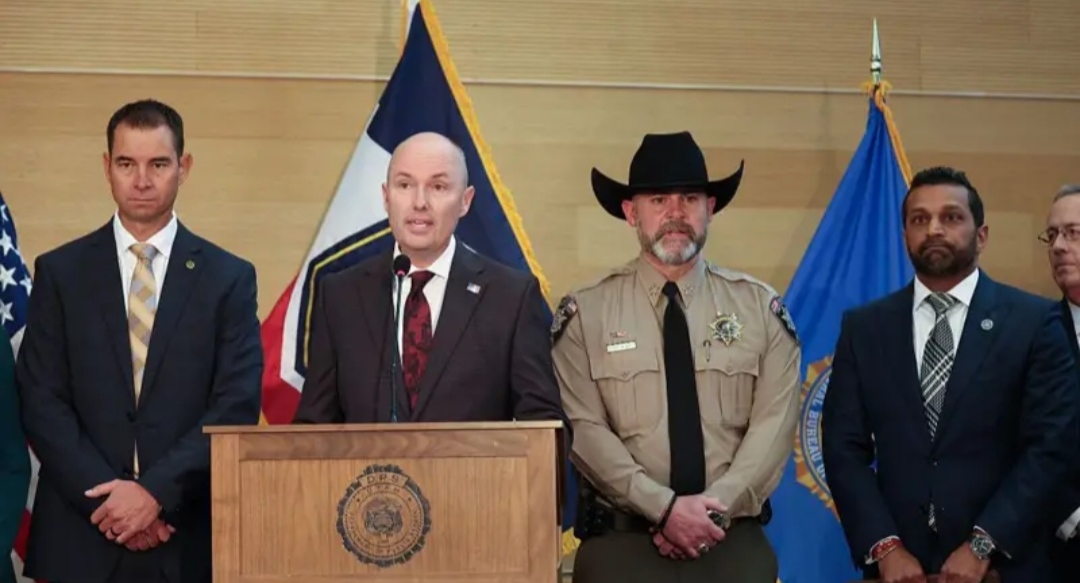 Officials from the FBI and Utah Sheriff's Department, alongside other government representatives sharing critical information, provide investigation updates in Charlie Kirk assassination case