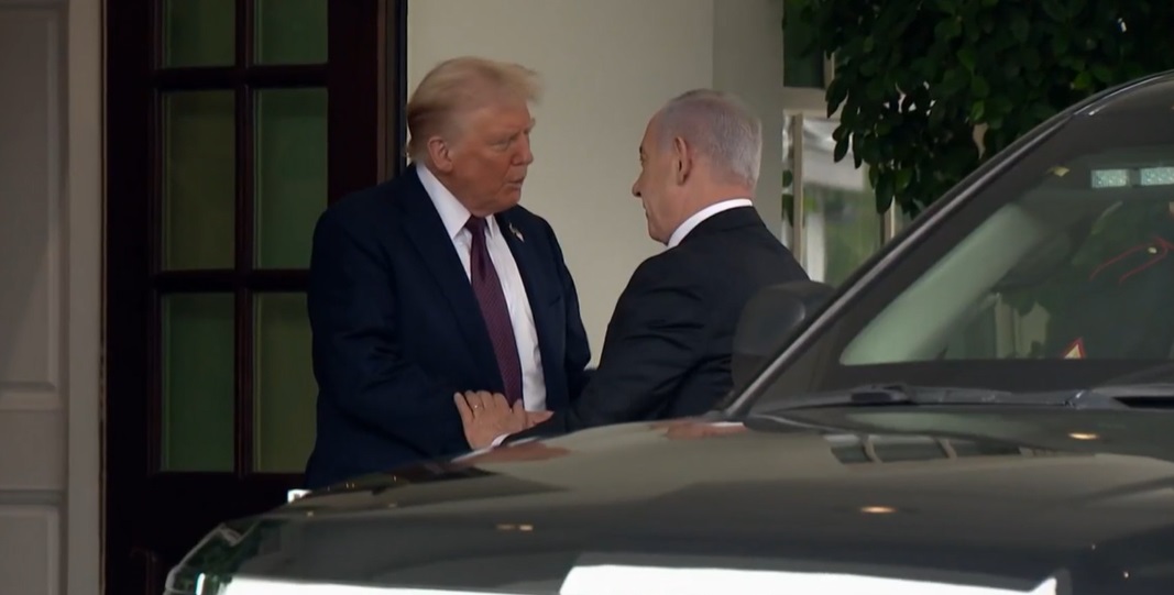 Israeli Prime Minister Benjamin Netanyahu with US President Donald Trump