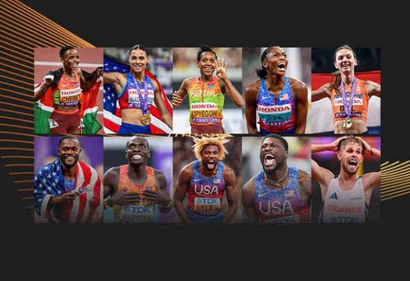 World Athletics Names 2025 Track Athlete of the Year Nominees; Fan Voting Open Until Oct 19 World Athletics Names 2025 Track Athlete of the Year Nominees; Fan Voting Open Until Oct 19