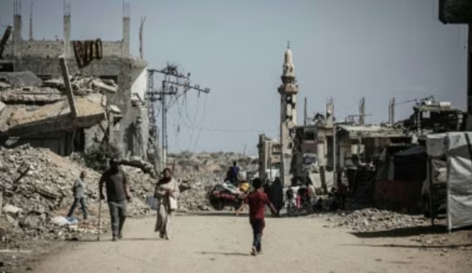 Scenes of destruction in the Nuseirat refugee camp in the central Gaza Strip following Israel's offensive Scenes of destruction in the Nuseirat refugee camp in the central Gaza Strip following Israel's offensive