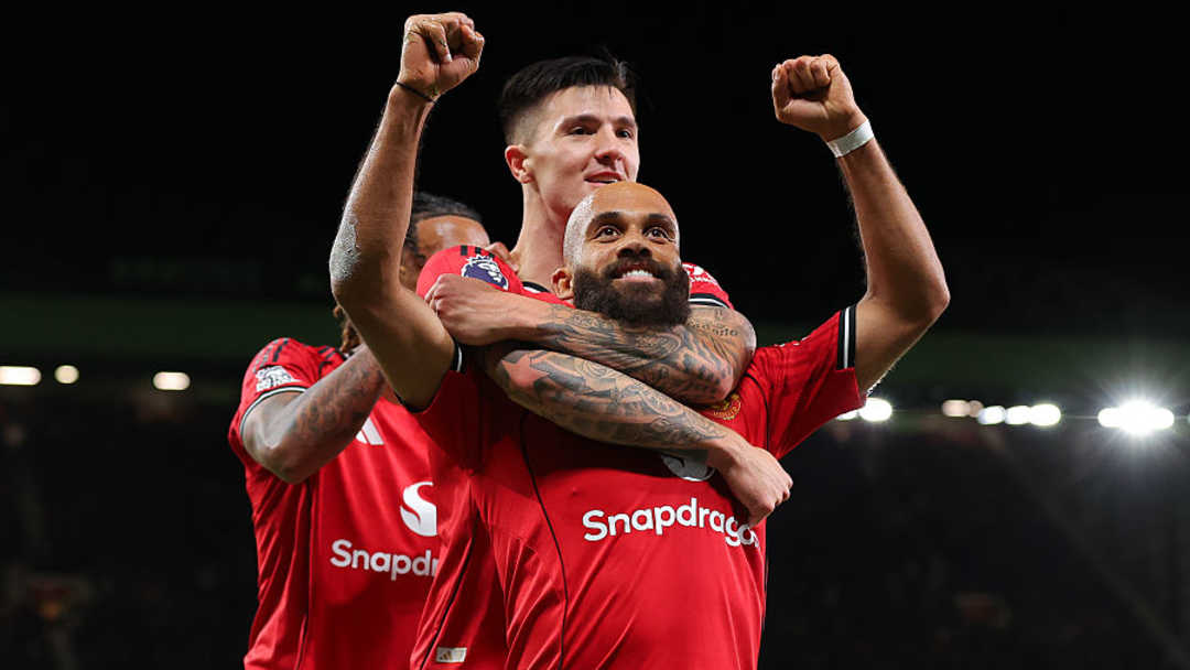 Bryan Mbeumo (bottom) scored Man Utd’s third and fourth against Brighton Bryan Mbeumo (bottom) scored Man Utd’s third and fourth against Brighton